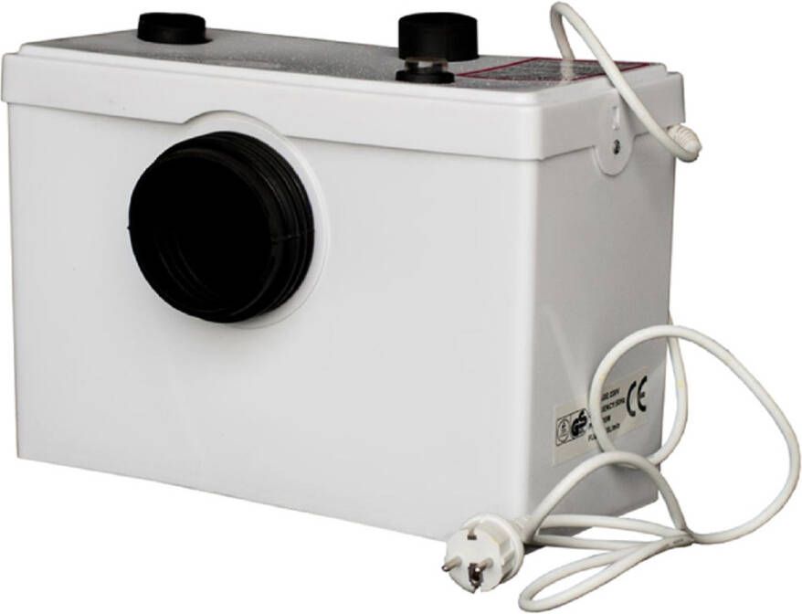 Sanifun WC-vergruizer 600W– Compact&Krachtig– 3 Aansluitingen | Tot 60m horizontale afvoer