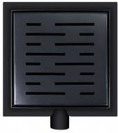 Wiesbaden Doucheput RVS Mat Zwart 20x20cm met Flens en Uitneembaar Sifon - Foto 6