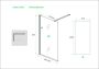 Wiesbaden Graffic inloopdouche 1200 x 2000 x 10 mm nano safety glass folie helder glas mat zwart 20.4259 - Thumbnail 4