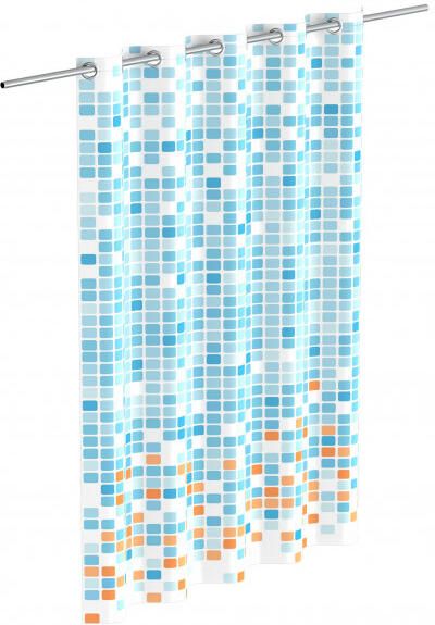 Schütte EISL Douchegordijn Blauw Oranje– Waterafstotend&Anti-Schimmel 200x180