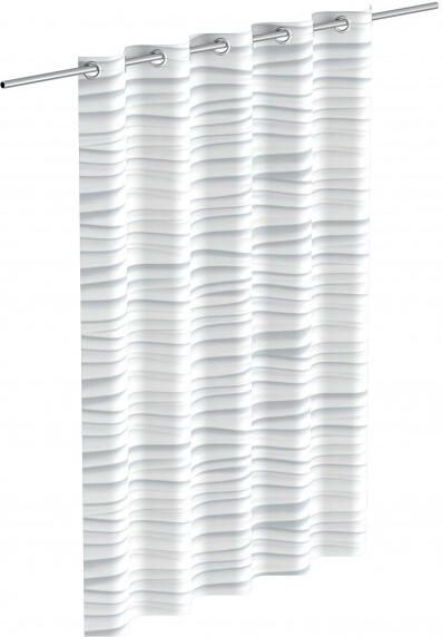 Schütte EISL Douchegordijn White Wave– Wit – Waterafstotend&Anti-Schimmel
