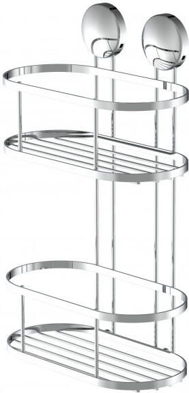 Schütte EISL Doucherek 22x11x34 cm– Chroom – 2-laags – Lijmen of Schroeven