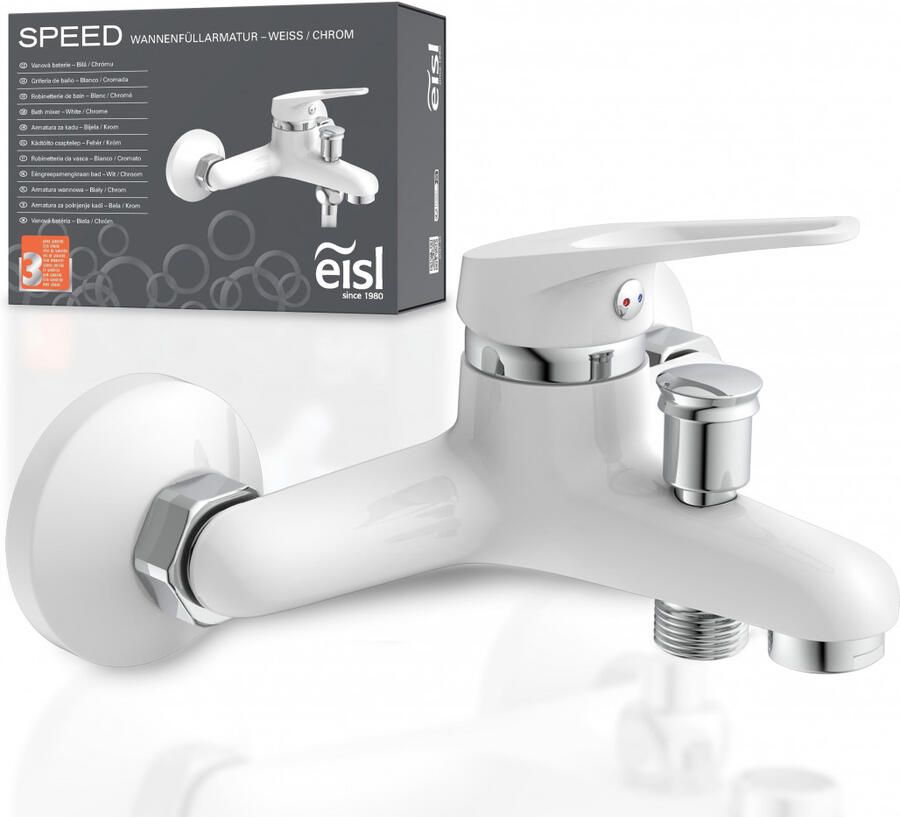 Schütte EISL SPEED Badkraan Wit Chroom– Stijlvol design en duurzaam gebruiksgemak