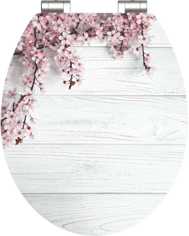 Schütte MDF HG WC-Bril FLOWERS AND WOOD met softclose