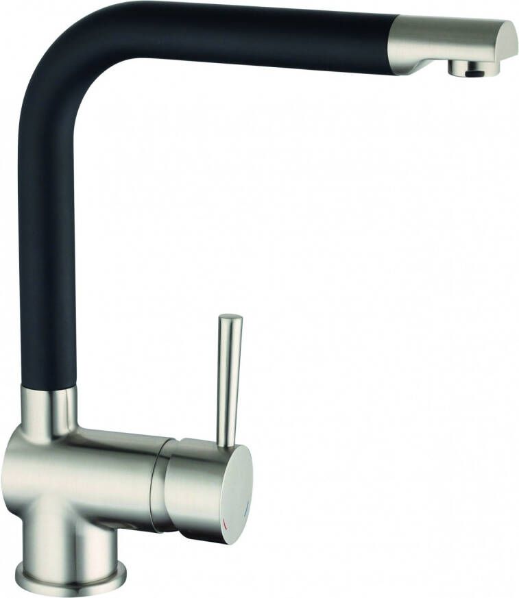 Schütte Keukenmengkraan Schutte Rio Hoge Draaibare Uitloop RVS en Mat Zwart - Foto 2