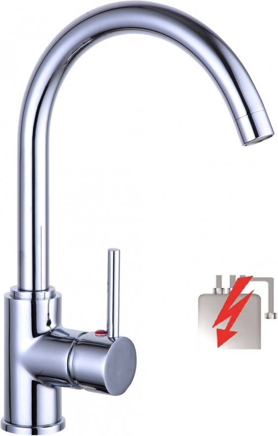 Schütte Keukenmengkraan Schutte Casalla Hoge Draaibare Uitloop Lage Druk Chroom - Foto 3