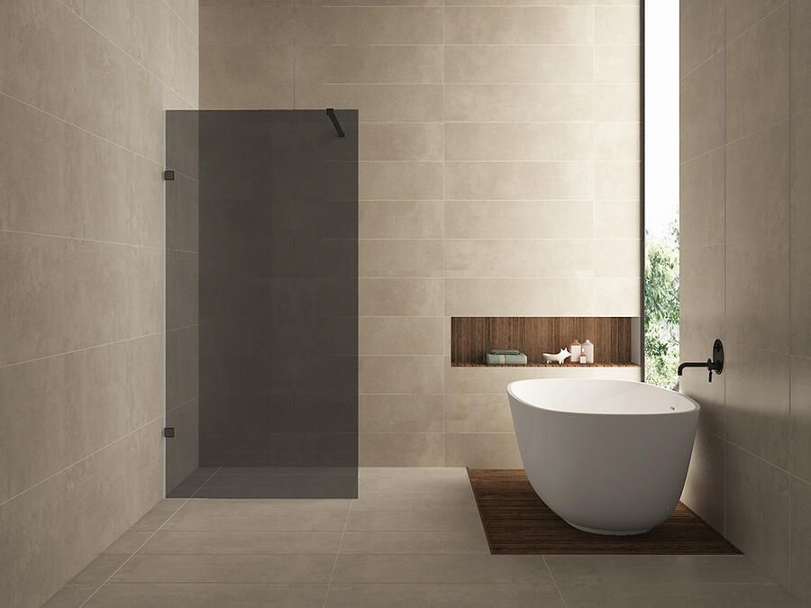 Wiesbaden LESS Inloopdouche 100 x 200 x 0.8 cm Nano Rookglas met Zwart Frame | profielloos. - Foto 2