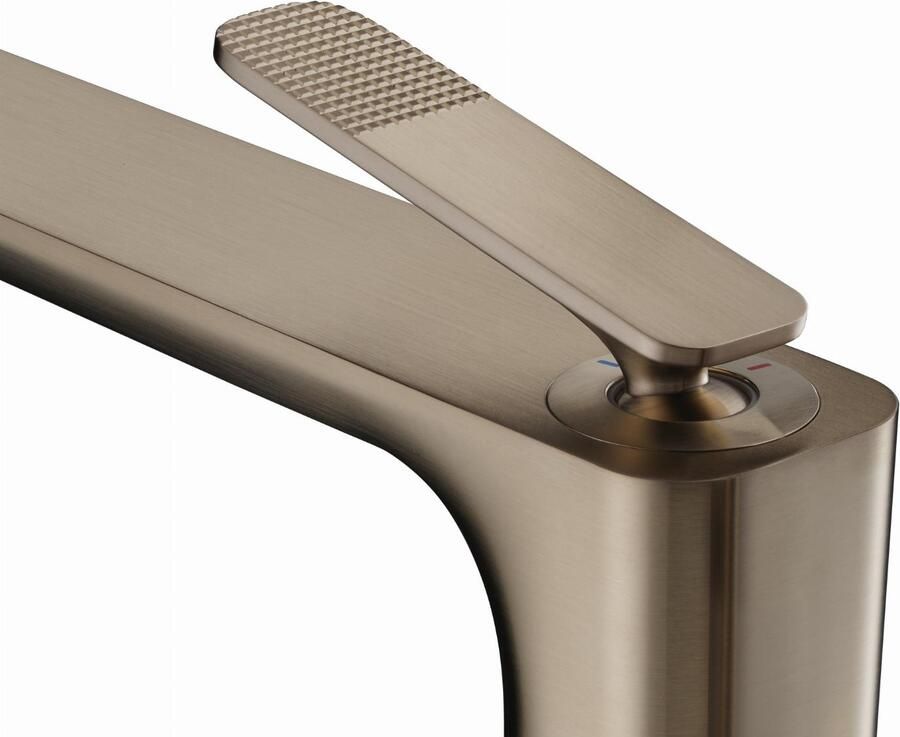 AXOR Hansgrohe Citterio C wastafelkraan 125 CoolStart m. afvoerplug m. cubic cut brushed bronze 49041140