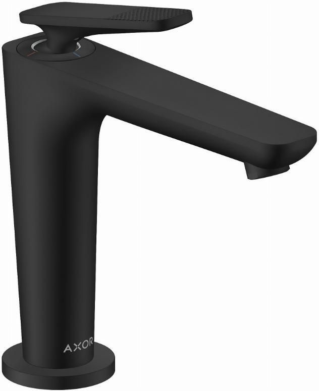 AXOR Hansgrohe Citterio C wastafelkraan 125 CoolStart m. afvoerplug m. cubic cut mat zwart 49041670