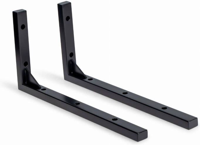 BLUE LABEL 2 L- beugels voor Hylde wastafelblad diepte x hoogte 43 x 20 cm zwart