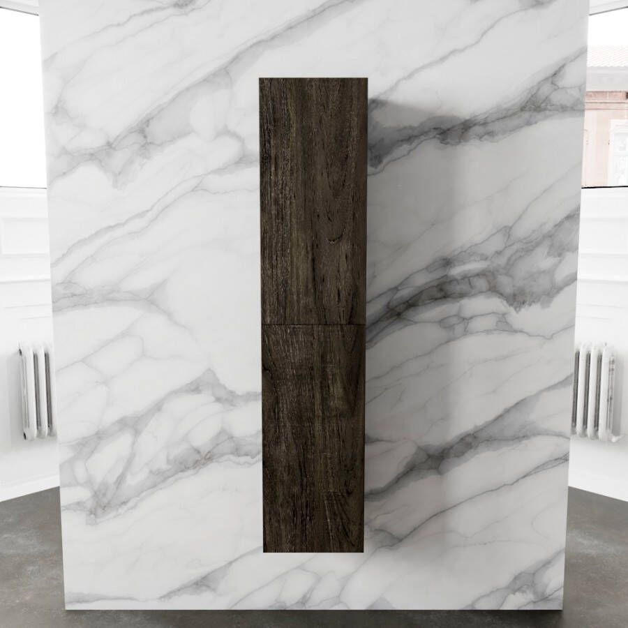BLUE LABEL Annika universele kolomkast 2 omkeerbare deuren 1600 x 350 x 350mm (HxBxD) hout donkerbruin