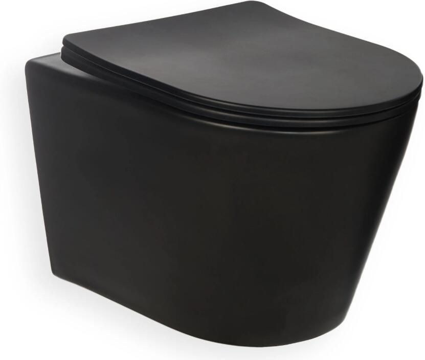 BLUE LABEL BLUE FOSS WC + SC 53CM SPINFL MAT ZWART