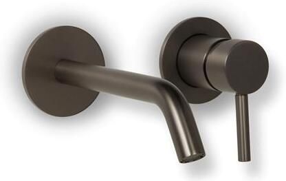 BLUE LABEL Brondby wastafelkraan wand 18cm cold start incl. inbouwdeel gun metal FK-0322-GM - Foto 2