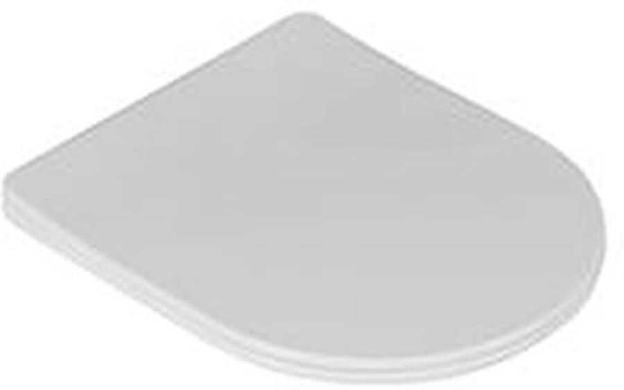 BLUE LABEL Hav closetzitting 49cm met deksel en RVS softclose en quick release mat wit 760104