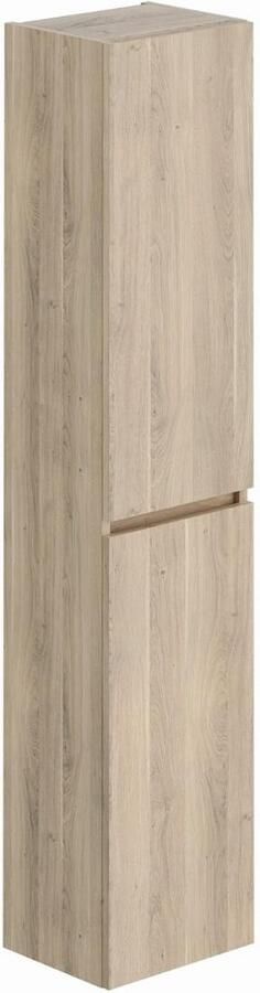 BLUE LABEL Mette hoge kast 35x29x165 cm (bxdxh) 2x linksdraaiende deuren met soft close greeploos urban oak 165x35x29 (hxbxd)