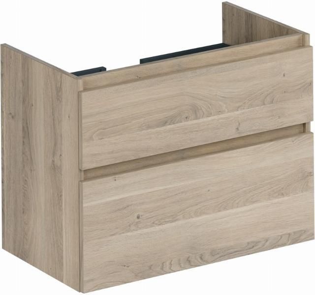 BLUE LABEL Mette onderkast 2x lade greeploos 2x greeplijst in kleur meubel 1x uitsparing 80cm urban oak 60x80x9 (hxbxd)