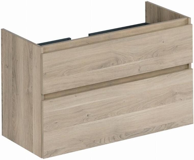 BLUE LABEL Mette onderkast 2x lade greeploos 2x greeplijst in kleur meubel 1x uitsparing 100cm urban oak 60x100x9 (hxbxd)