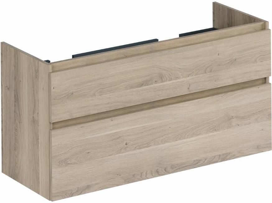BLUE LABEL Mette onderkast 2x lade greeploos 2x greeplijst in kleur meubel 2x uitsparing 120cm urban oak 60x120x9 (hxbxd)