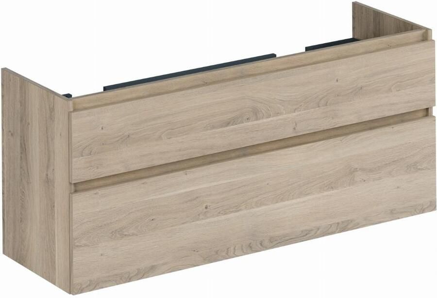 BLUE LABEL Mette onderkast 2x lade greeploos 2x greeplijst in kleur meubel 2x uitsparing 140cm urban oak 60x140x9 (hxbxd)