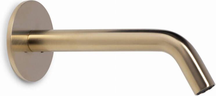 BLUE LABEL Brondby uitloop voor XL wastafelkraan wand 16cm geborsteld goud