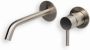 BLUE LABEL Brondby wastafelkraan wand 18cm cold start incl. inbouwdeel geborsteld nikkel FK-0322-BN - Thumbnail 1