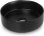 BLUE LABEL Skagen waskom; keramiek; alle zijkanten geglazuurd; zonder overloop; 36x36x12cm (BxDxH); mat zwart. - Thumbnail 1
