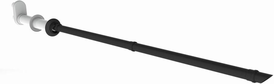 Burgerhout PP concentrische balkondoorvoer met adapter 2x80mm 60 100mm 2000mm 400453849