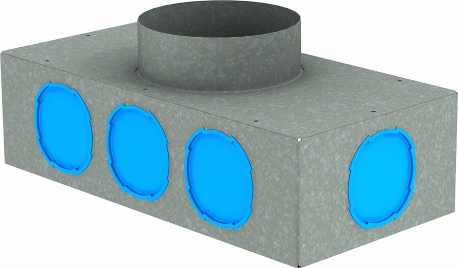 BURGERHOUT Hybalans+ luchtafvoer plenum 400x200mm 400470446