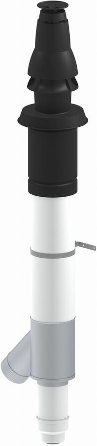 BURGERHOUT Skyline 3000 dakdoorvoer combi 60 100mm 125mm PP concentrisch zwart 400452935