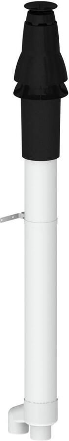 BURGERHOUT Skyline 3000 dakdoorvoer HR 80-80x1705mm Safe-PP concentrisch parallel verlengd zwart 400452783