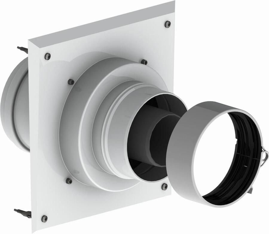 BURGERHOUT TwinSafe concentrisch verloop 60 100mm wit RAL9016 400470140