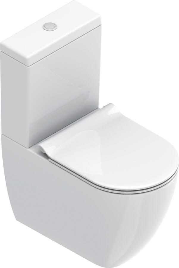 CATALANO Sfera duoblok (closetcombinatie) antibacterieel zonder spoelrand diepspoel vuilafstotend 63x36 cm wit