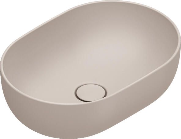 CATALANO Tonalita Sfera waskom antibacterieel zonder overloop. 50x35 cm h16 cm. Mat seta