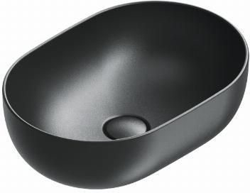CATALANO Tonalita Sfera waskom antibacterieel zonder overloop. 50x35 cm h16 cm. Mat zwart