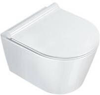 CATALANO Zero wandcloset randloos Newflush keramiek 460x350mm wit met gratis toiletblokhouder en 8 Duofresh sticks