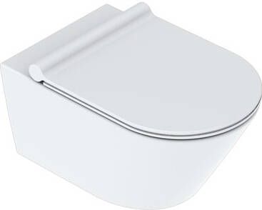 CATALANO Zero wandhangend toilet 55x35cm wit mat + Newflush met gratis toiletblokhouder en 8 Duofresh sticks