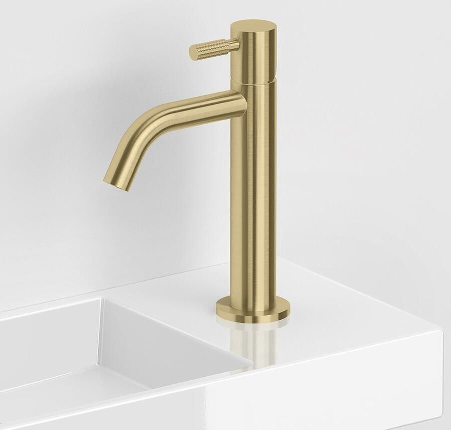 Clou Xo type 13 wastafelkraan goud geborsteld PVD CL 06.14013.82