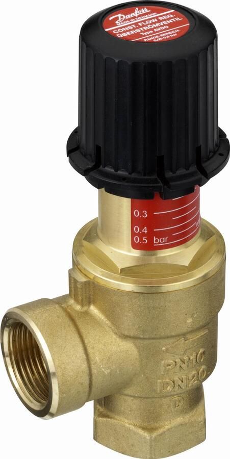 DANFOSS overstort drukverschilregelaar AVDO 1'' haaks (binnendraad x binnendraad)