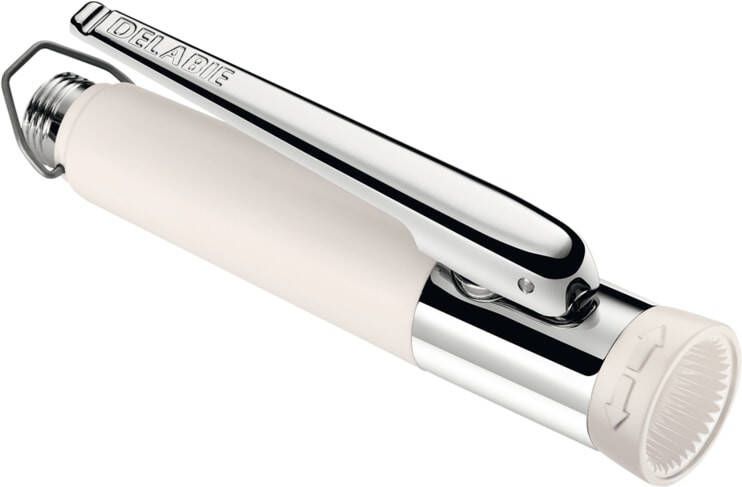 DELABIE witte sproeier M1 2"met regelbare straal en schokbestendig uiteinde.