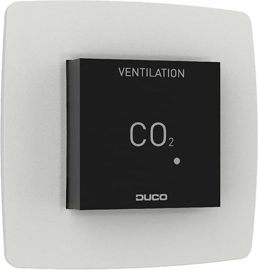DUCO CO2 ruimtesensor zonder bediening RF W zwart 0000-4636