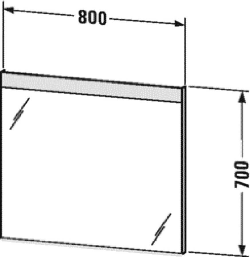DURAVIT spiegel met verlichting LED lichtrandveld boven 800 met wandschakeling versie"Good"