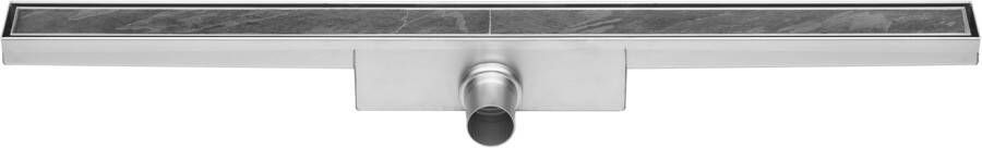EASYDRAIN Easy Drain Compact 30 RVS douchegoot 100 cm met tegelrooster zijuitloop inbouwdiepte = 73mm waterslot = 30mm EDCOMT100030