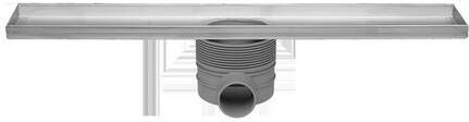 Easy Drain Multi inbouwdeel zonder rooster met waterslot 30 35 50mm 9.8x80cm inbouwdiepte vanaf 79mm met zijuitloop edmi800 - Foto 4