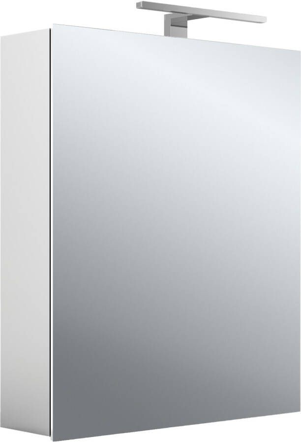 EMCO Mee spiegelkast 1 deur front- en binnenspiegel hxbxd 700x600x210mm aluminium-look