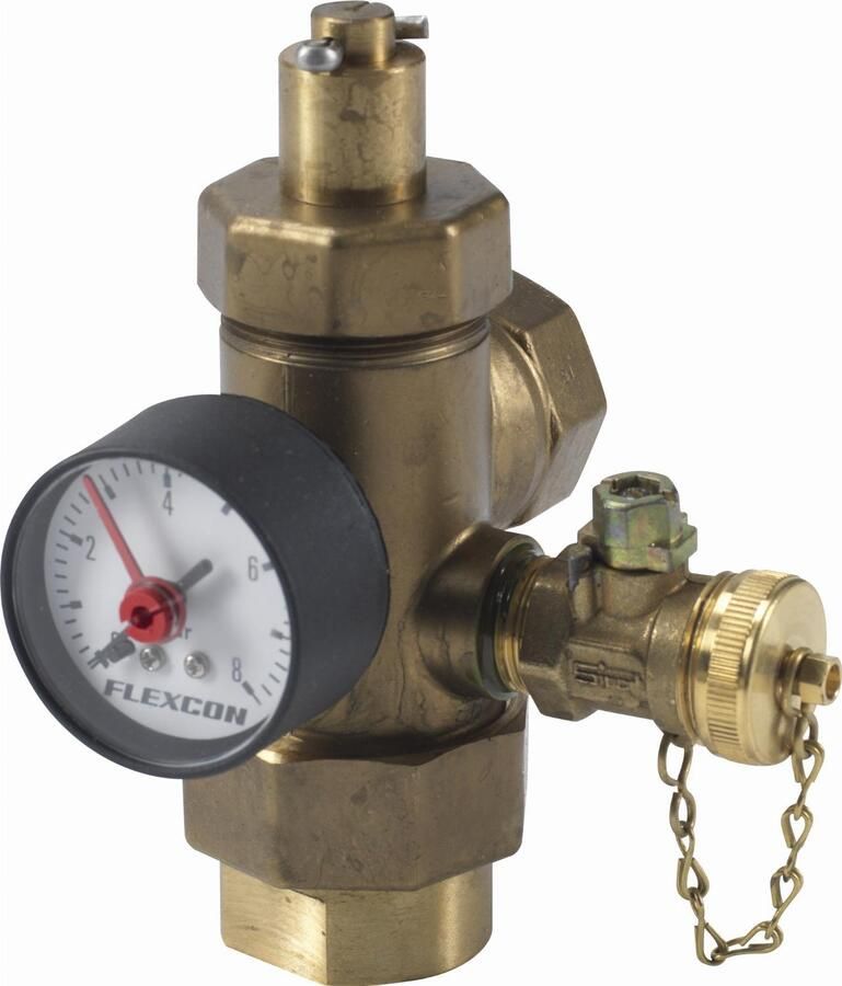 Flamco Flexcon aansluitgroep 1"(25mm) m. manometer 27293 - Foto 2