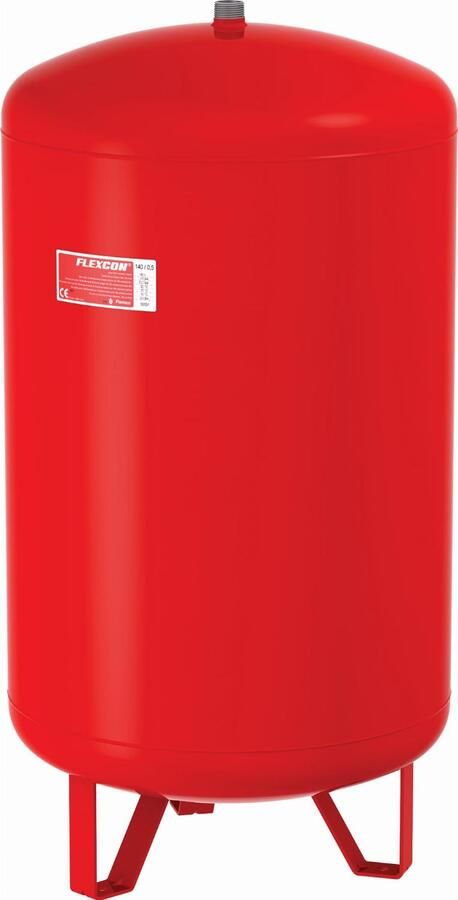 FLAMCO Flexcon expansievat met poten 200l voordruk 1bar einddruk 6bar max 70'C continu hxO 1330x484mm rood