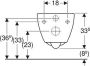 Geberit Acanto hangend diepspoel toilet met TurboFlush 33 6 x 33 5 x 53 cm wit - Thumbnail 2