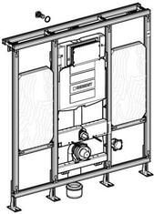 Geberit GIS easy Module voor wand wc 120cm Sigma inbouwreservoir 12cm UP320 drempelloos montage plaat voor armsteunen. 442025005 - Foto 1