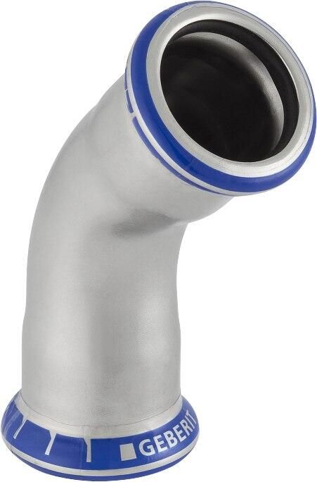 GEBERIT Mapress Bocht 45 graden 1-delig RVS 316 met CIIR afdichtring 76 1mm x 76 1mm (persmof x persmof)