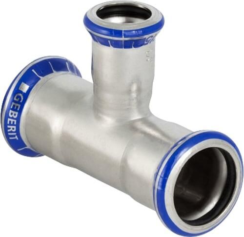 GEBERIT Mapress Verloop T stuk 90 graden RVS 316 met CIIR afdichtring 54mm x 28mm x 54mm(persmof x persmof x persmof ) - Foto 2